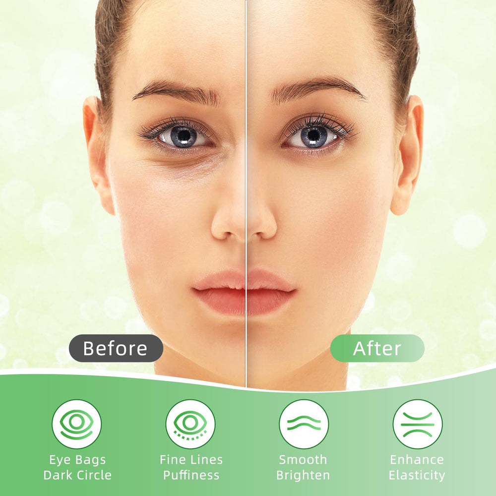 Ingrédients naturels Aloe Vera et collagène pour l’hydratation du contour des yeux.