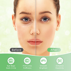 Ingrédients naturels Aloe Vera et collagène pour l’hydratation du contour des yeux.