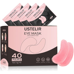 Patchs yeux USTELIR Rose – emballage élégant et pratique en voyage.