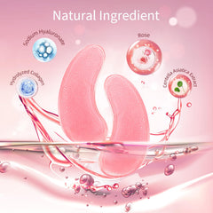 Ingrédients naturels des patchs USTELIR Rose pour hydratation.