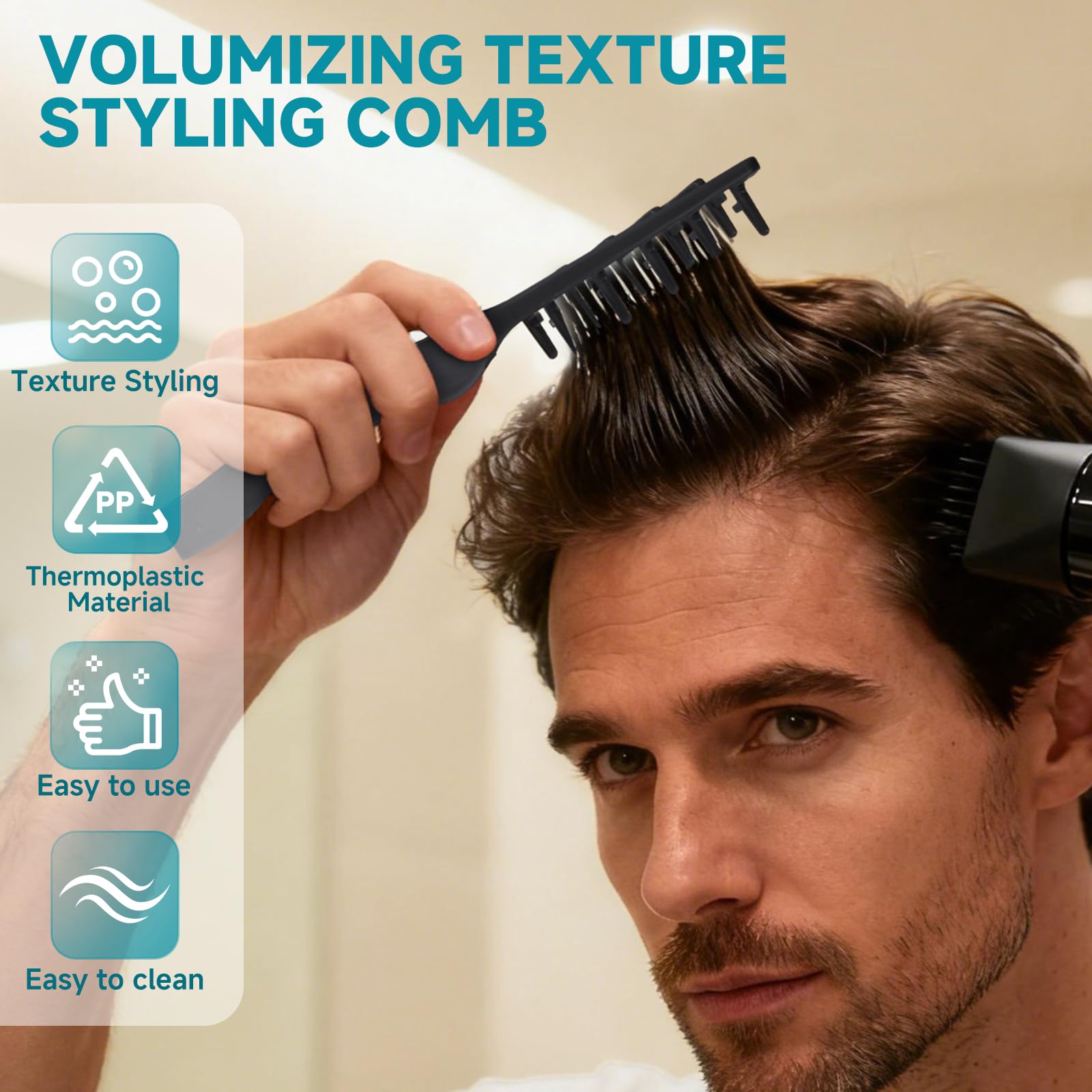 Utmiga Texture Comb – coiffage texturisant pour texture naturelle et volumineuse.