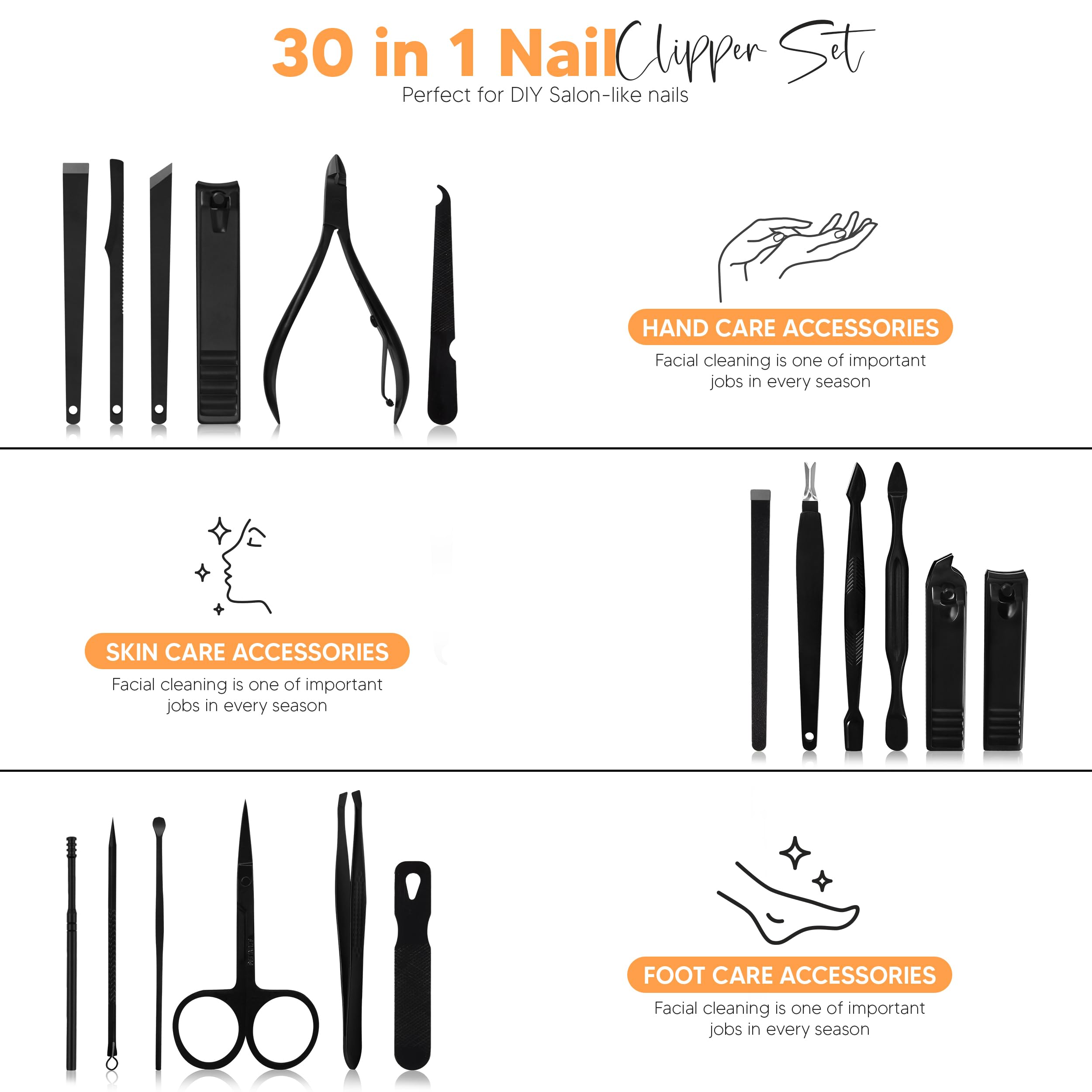 Utopia Care ciseaux à ongles polyvalents pour doigts et orteils.