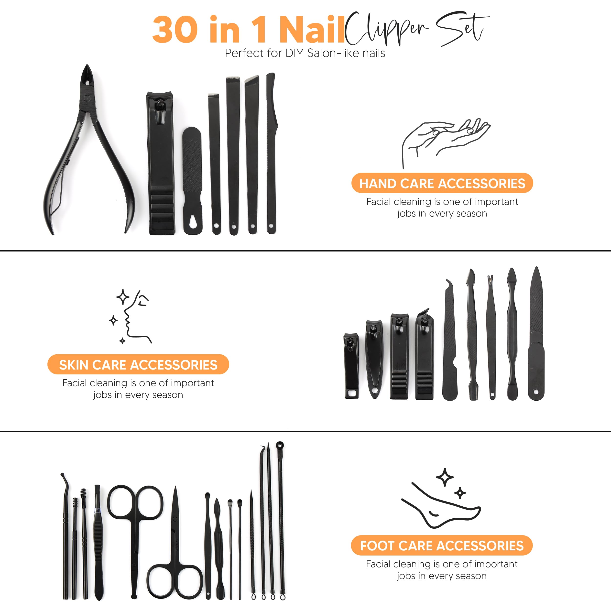 Utopia Care : coupe-ongles inox pour ongles nets et propres.