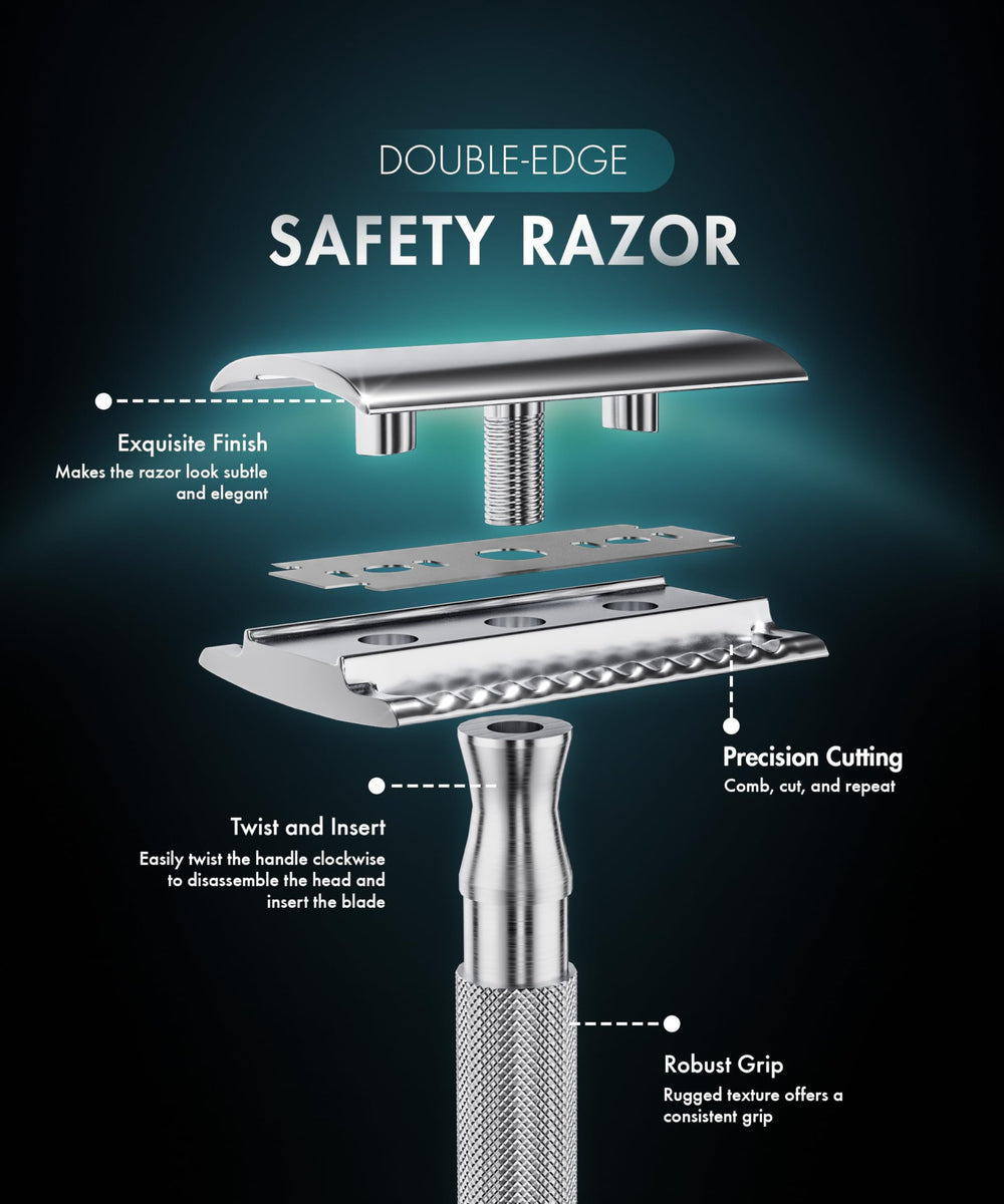 Lames inox dix incluses pour le rasoir Utopia Care, rasage rapide et efficace.