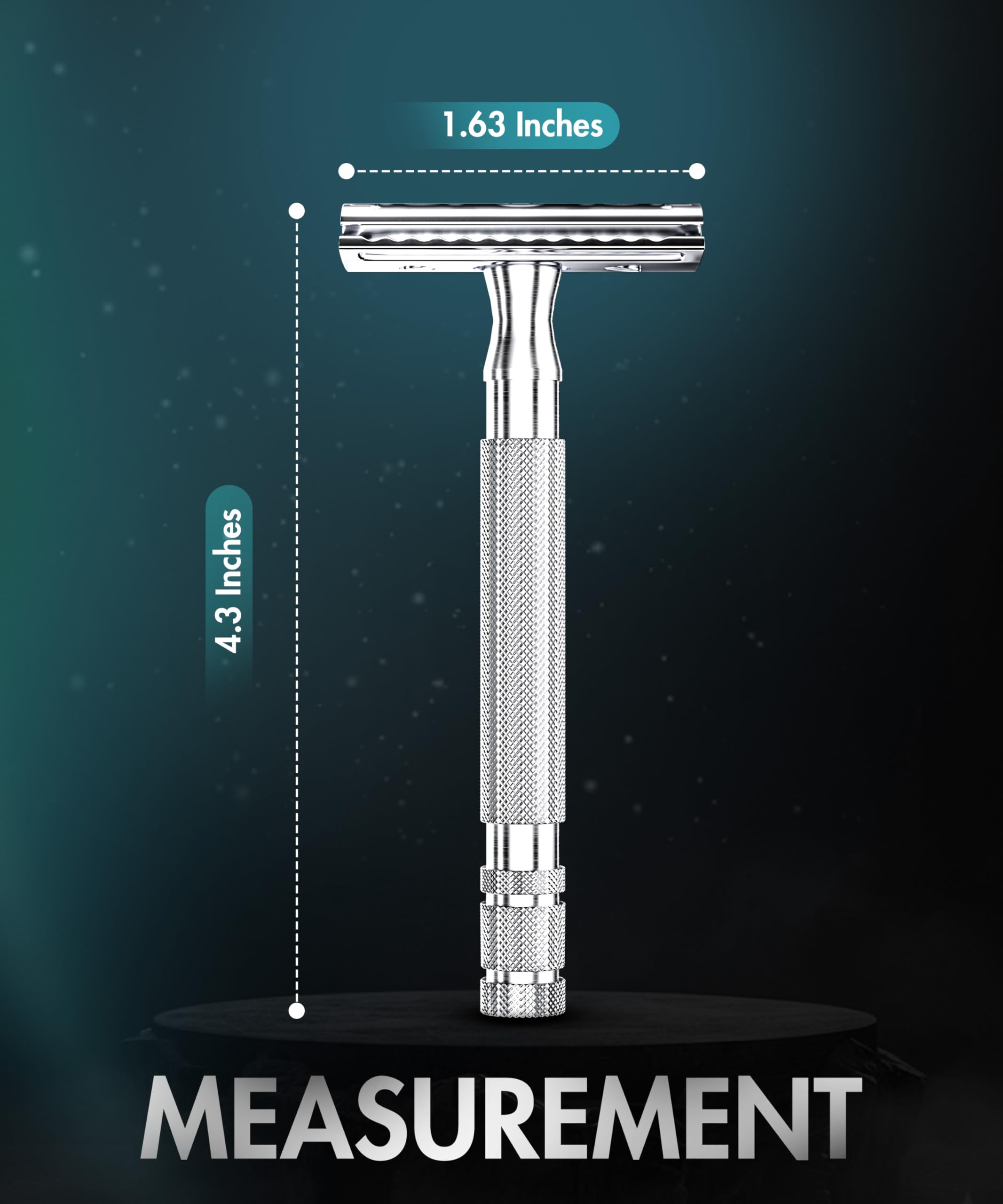 Rasoir double-tranche Utopia Care réutilisable, conception robuste et durable.