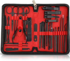 Utopia Care trousse manucure 31 pièces dans étui rouge pratique.