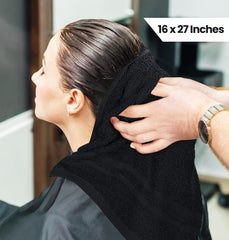 Utopia Towels drap salon noir, absorption rapide et durable.