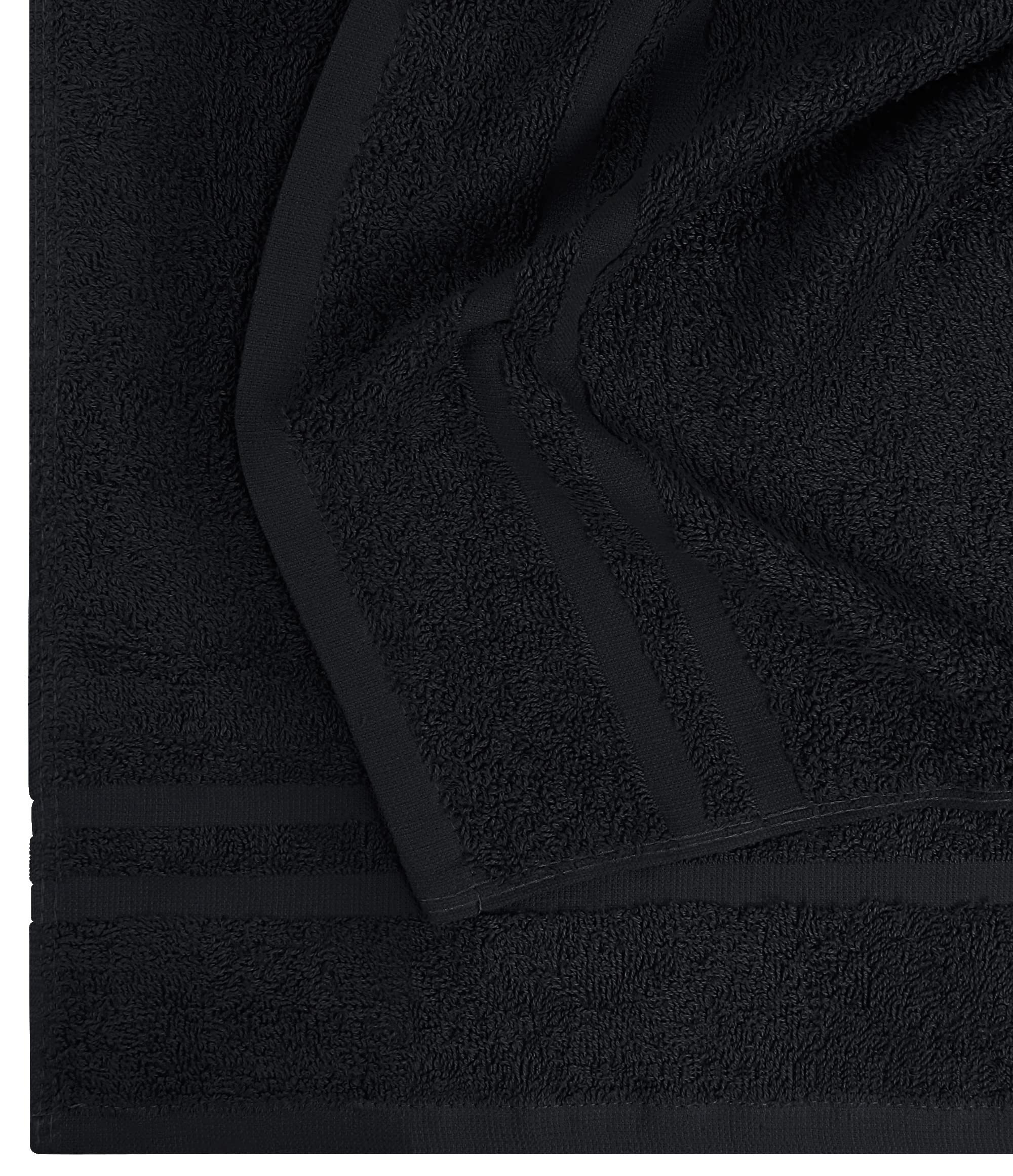 Utopia Towels lot de 24 draps coton noir, entretien facile.