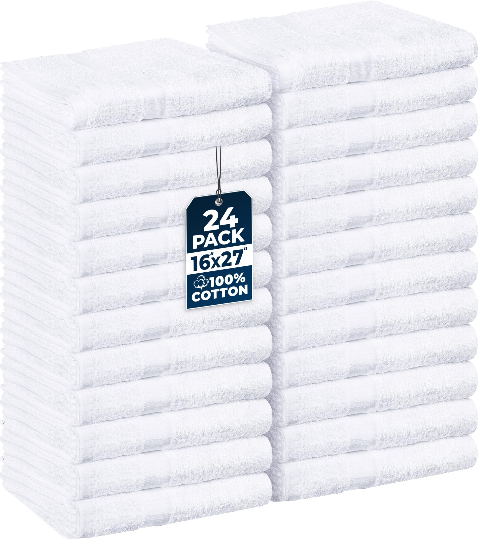 Utopia Towels paquet de 24 serviettes salon 40x68 cm, absorption élevée pour les mains