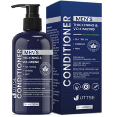 Uttse conditionneur biotine pour cheveux des hommes – bouteille bleu foncé prête à l’emploi