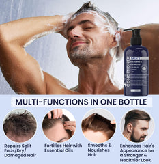 Massage du cuir chevelu avec le conditionneur Uttse pour revitalisation