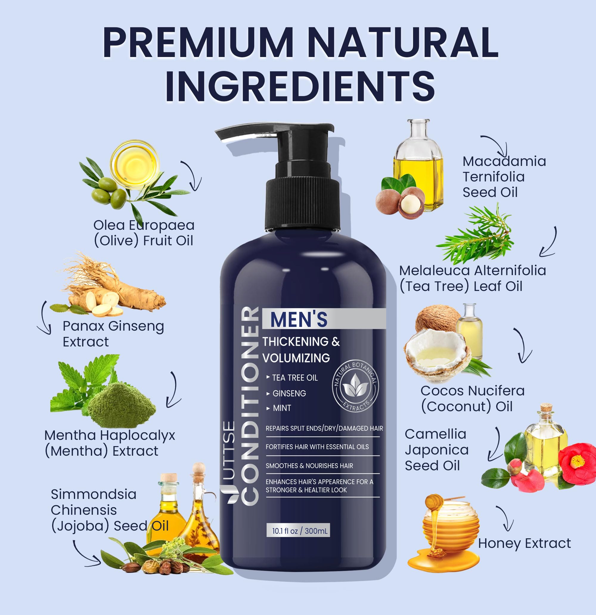 Texture crème du conditionneur biotine sur les longueurs pour nourrir