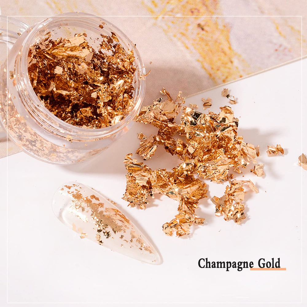 UVANKAUP feuilles d’or en bouteille, déco facile pour art des ongles