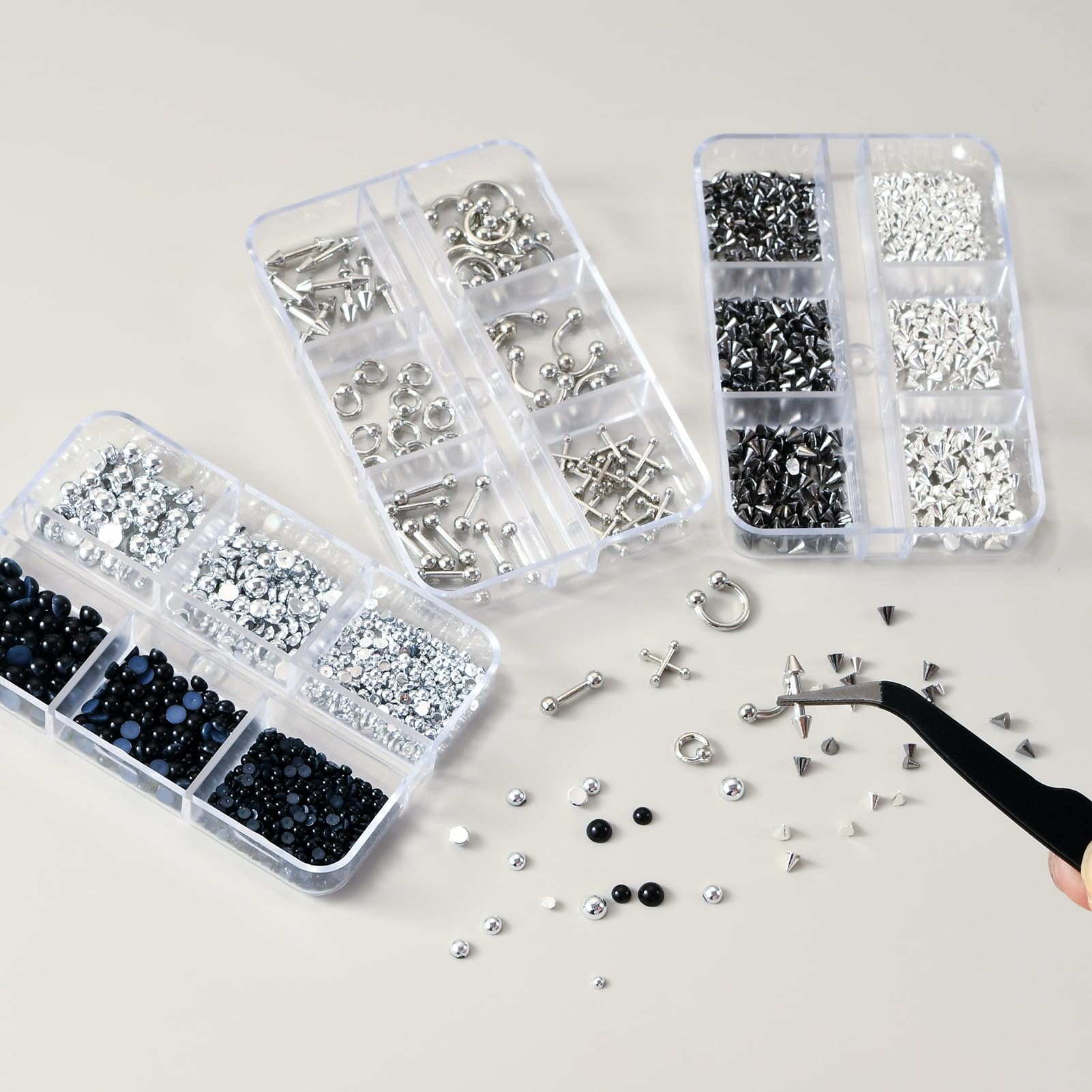 UWETIME clous en alliage, tailles variees pour ongles personnalises