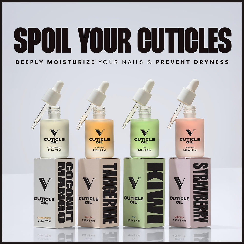 V Beauty Pure application-cuticules sur ongles, prévient sécheresse et fissures.