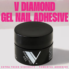 V Beauty Pure Colle Gel Diamant pour art des ongles, strass brillants et fixation sûre