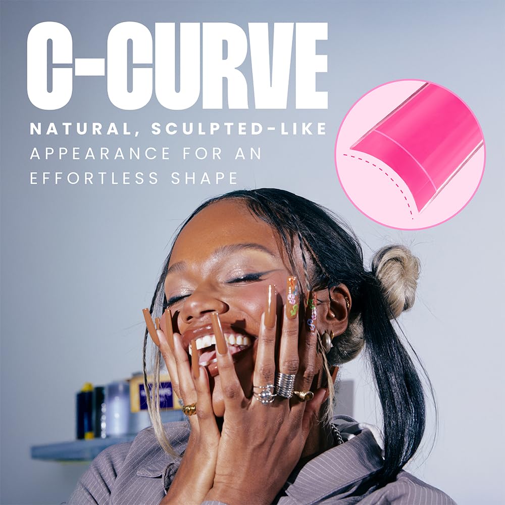 V Beauty Pure embouts ongles carrés longs, adaptés aux débutants pour une application facilitée.