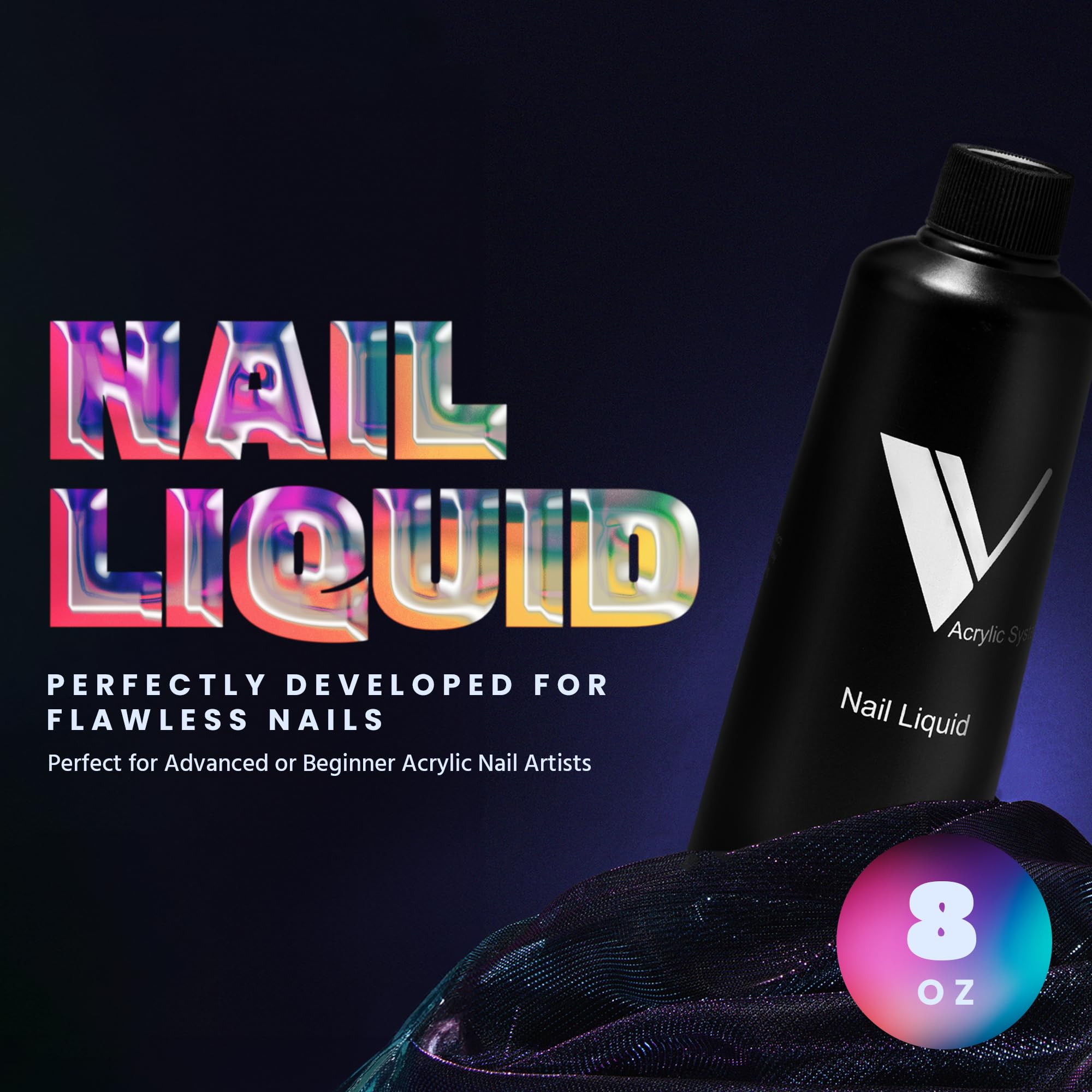 V Beauty Pure Monomer: application lisse pour des ongles nets.
