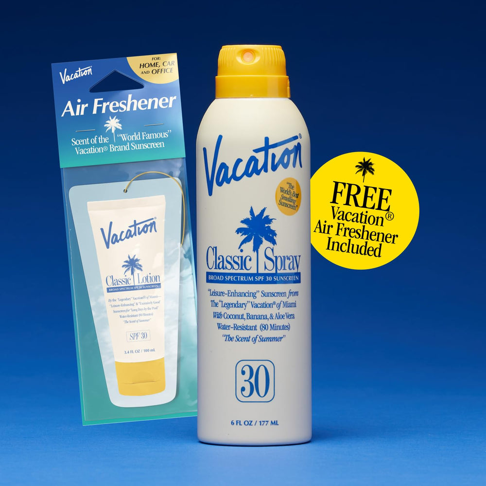 Vacation Classic Spray: diffusion continue sans aérosol, pratique à tout angle.