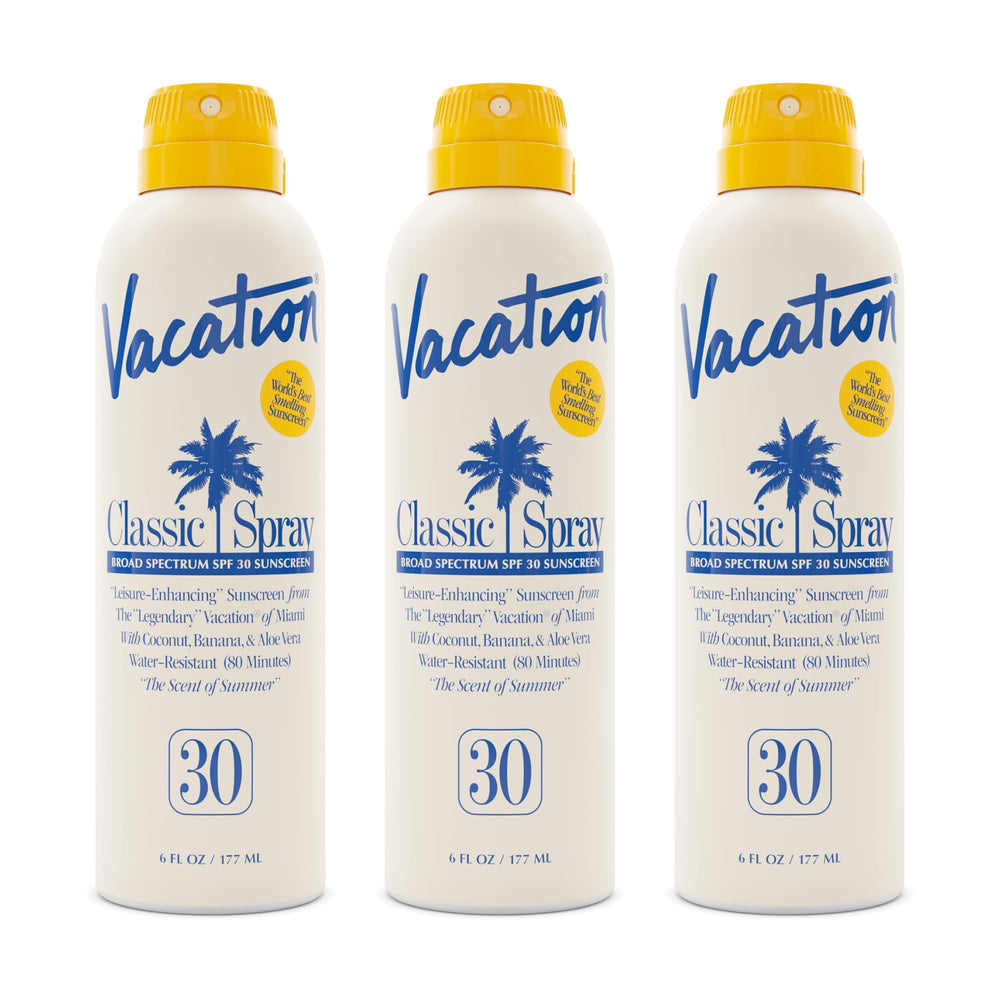 VACATION Classic Spray SPF30 : bouteille pratique offrant une protection légère pour la plage
