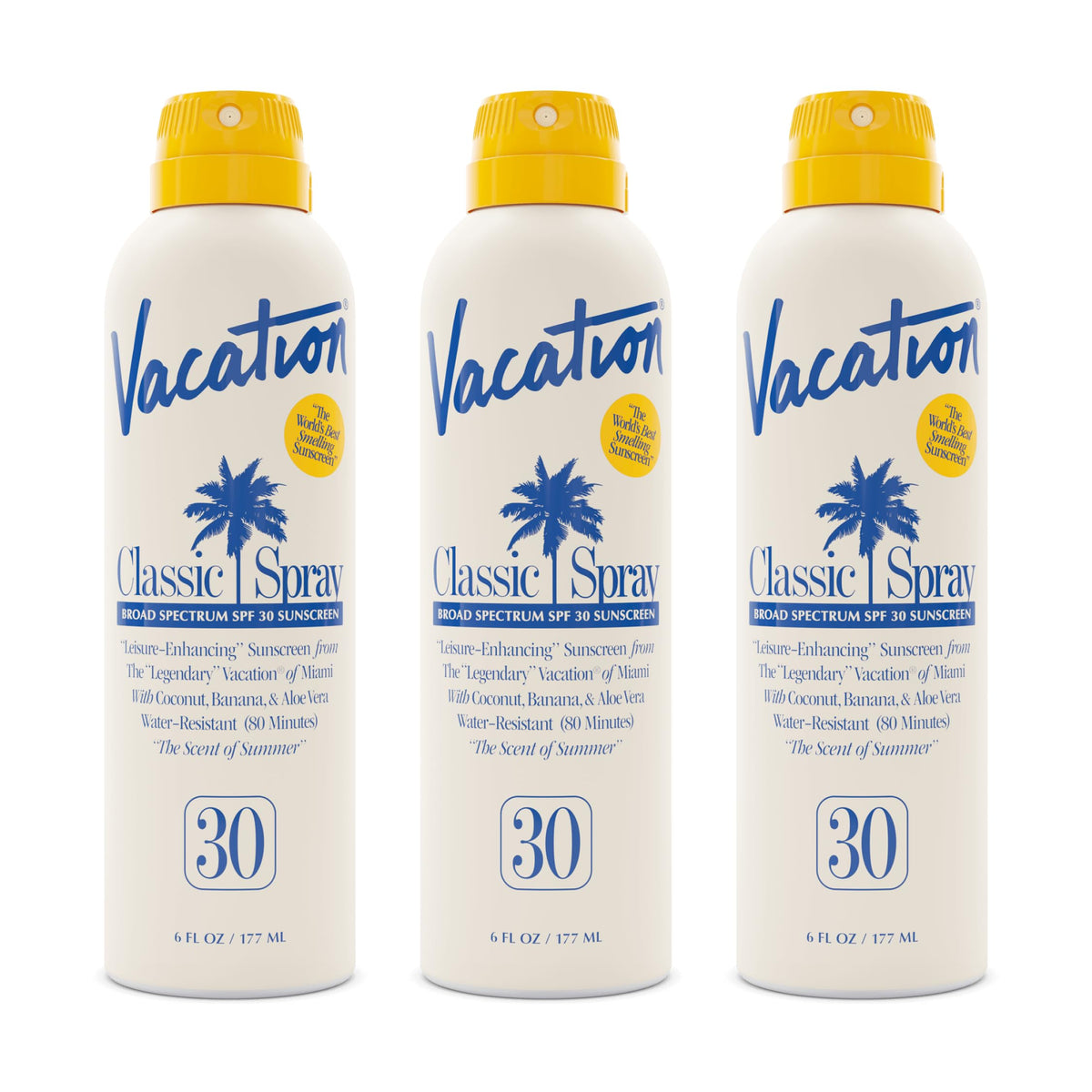 VACATION Classic Spray SPF30 : bouteille pratique offrant une protection légère pour la plage
