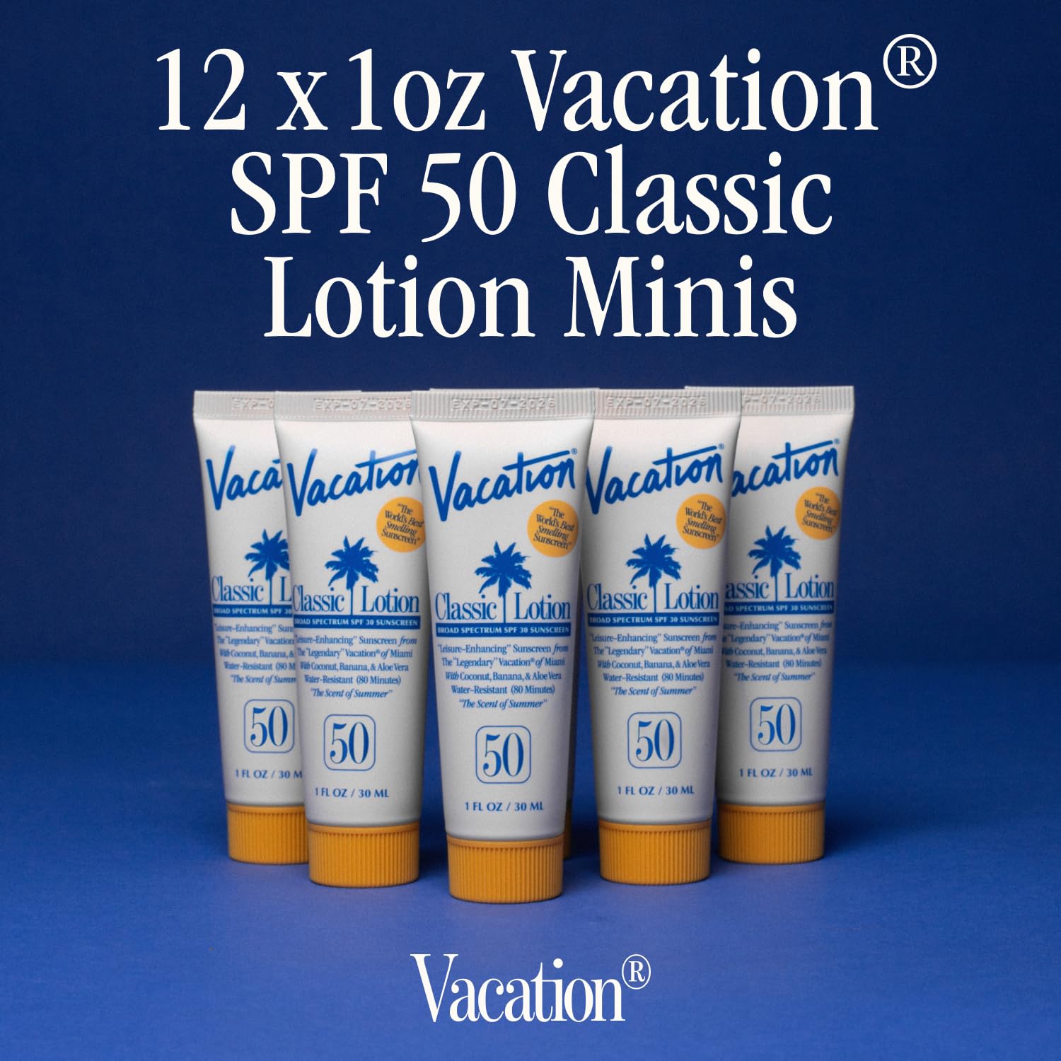 VACATION ensemble 12 mini-échantillons: idéal pour partager et emporter lors d'événements et voyages.