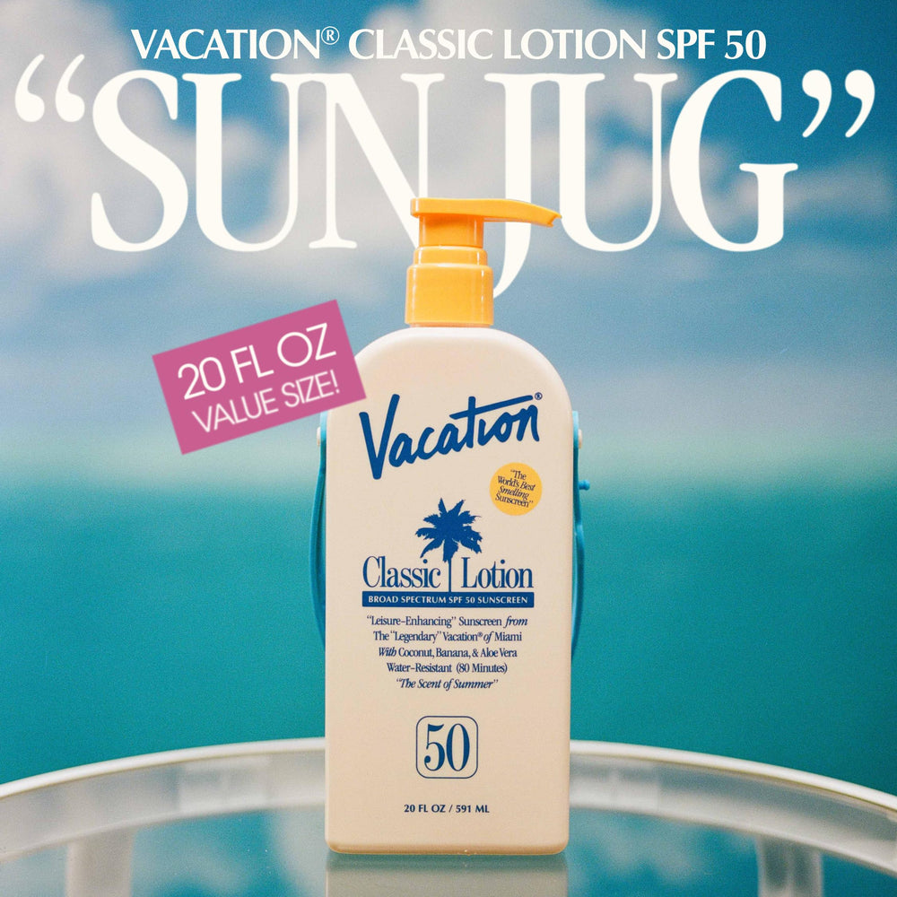 Senteur coco-banane VACATION Classic SPF50 évoquant la piscine et l’été