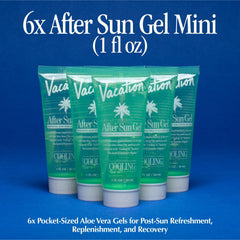 VACATION Mini Apres Soleil Gel, texture gel non collante, rafraîchissante et agréable après soleil.
