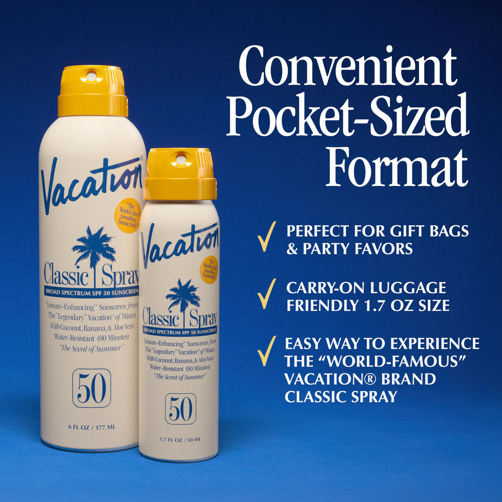VACATION Mini Classic ensemble six flacons, pratique pour partager.