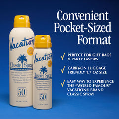VACATION Mini Classic ensemble six flacons, pratique pour partager.