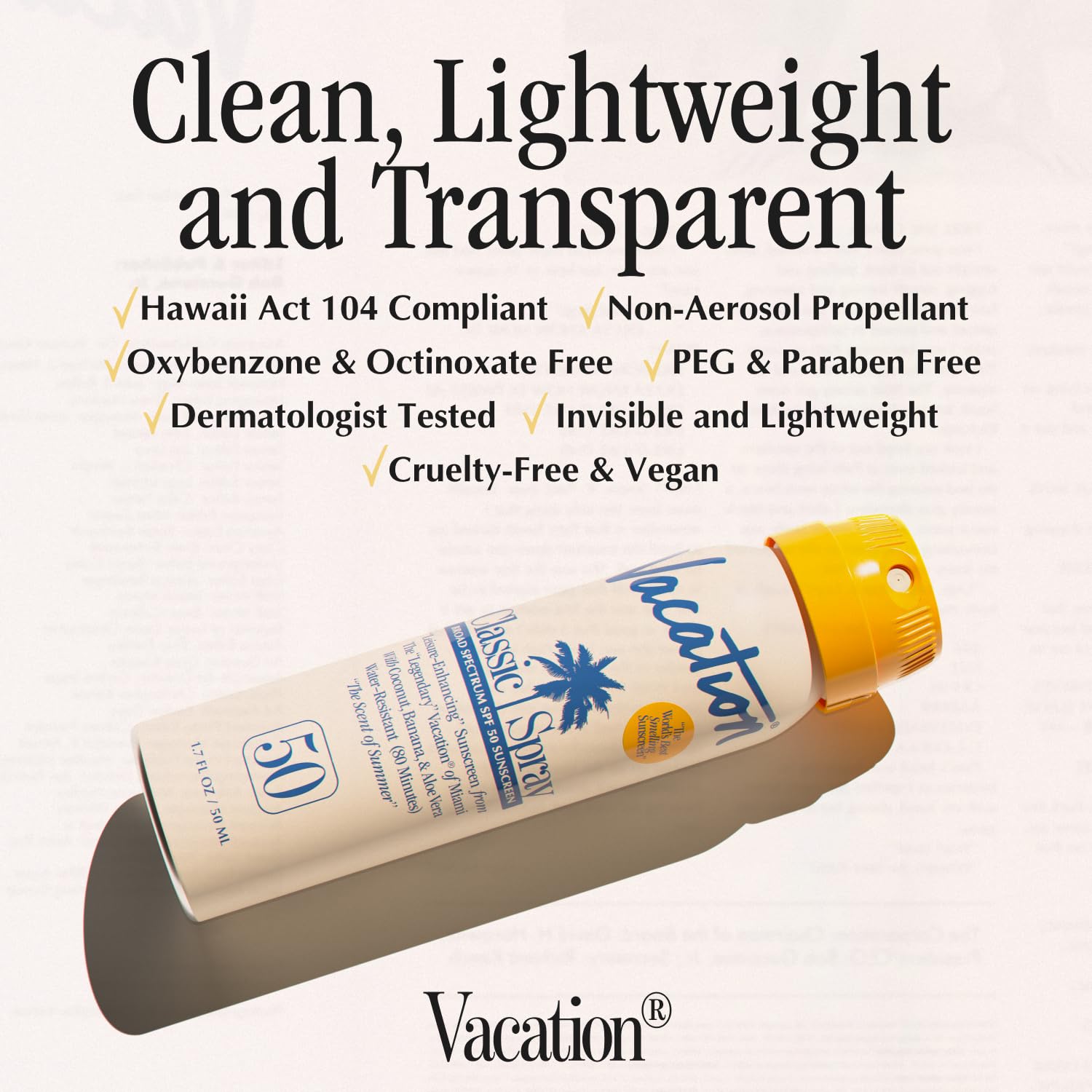VACATION Mini Classic parfum ARQUISTE, senteur tropicale agréable.