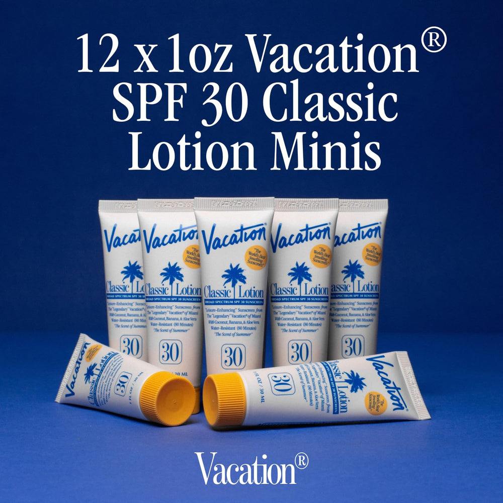 VACATION Mini Classic SPF30: application rapide sans traces, adaptée à tous les tons de peau.
