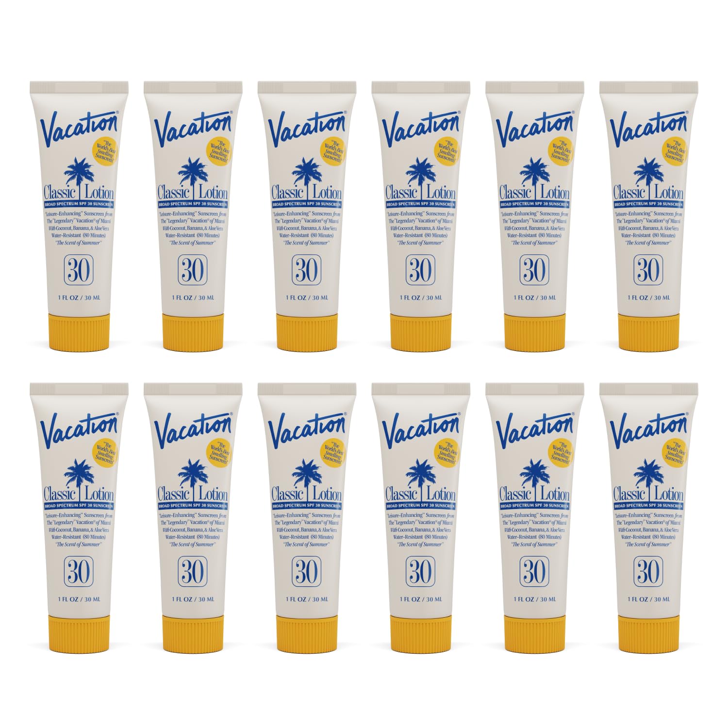 VACATION Mini Classic SPF30: bouteille 1oz, protection portable pour voyages et plage.