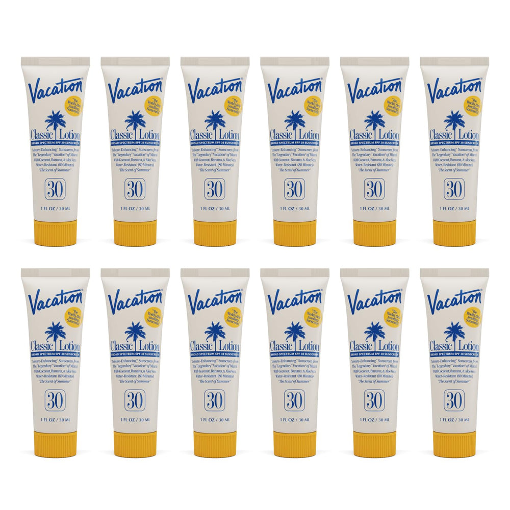 VACATION Mini Classic SPF30: bouteille 1oz, protection portable pour voyages et plage.