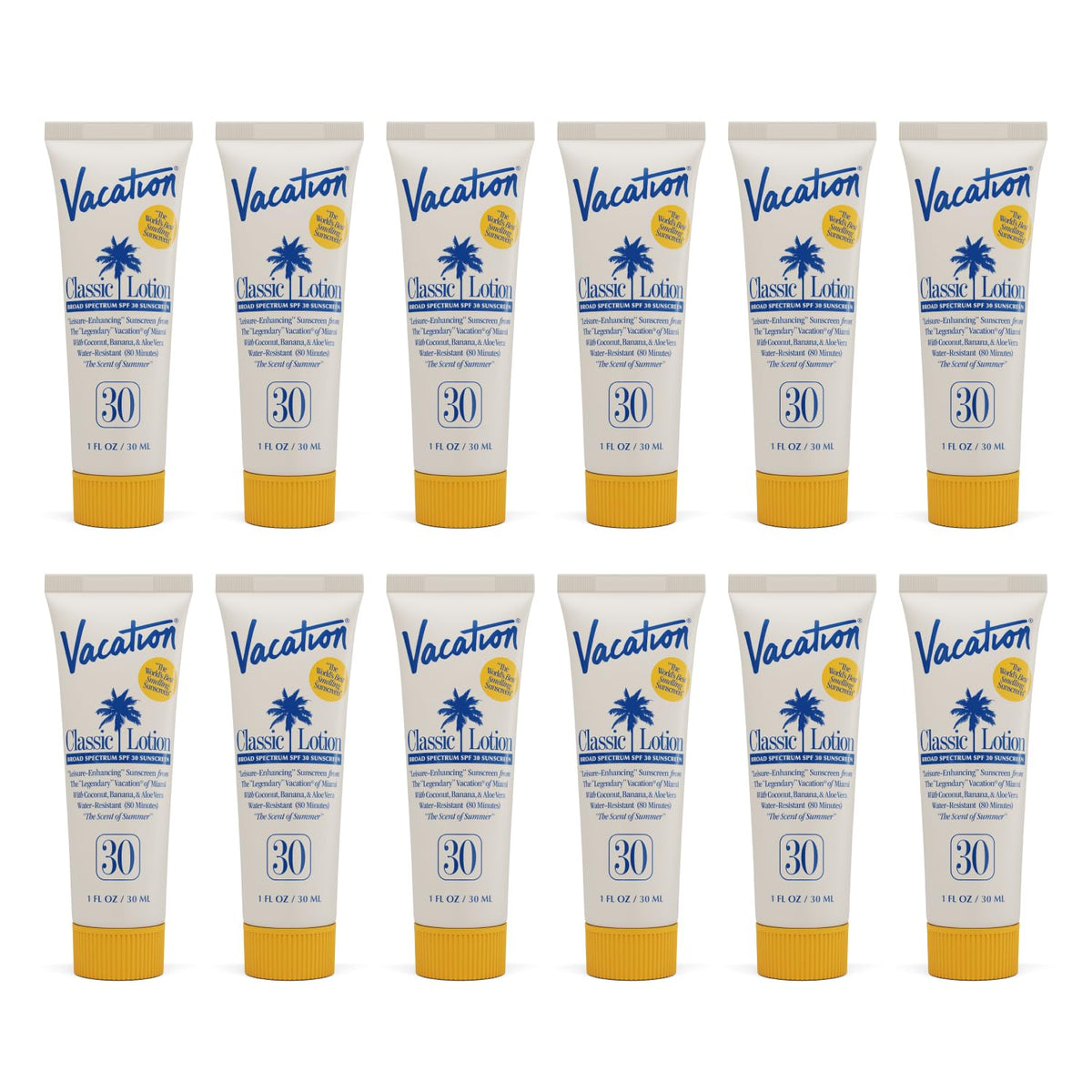 VACATION Mini Classic SPF30: bouteille 1oz, protection portable pour voyages et plage.