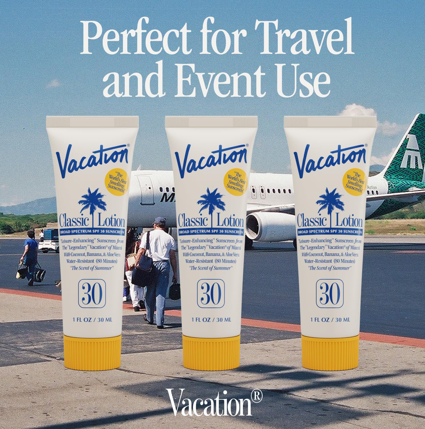 VACATION Mini Classic SPF30: résistance à l eau jusqu à 80 minutes pour les activités près de l eau.