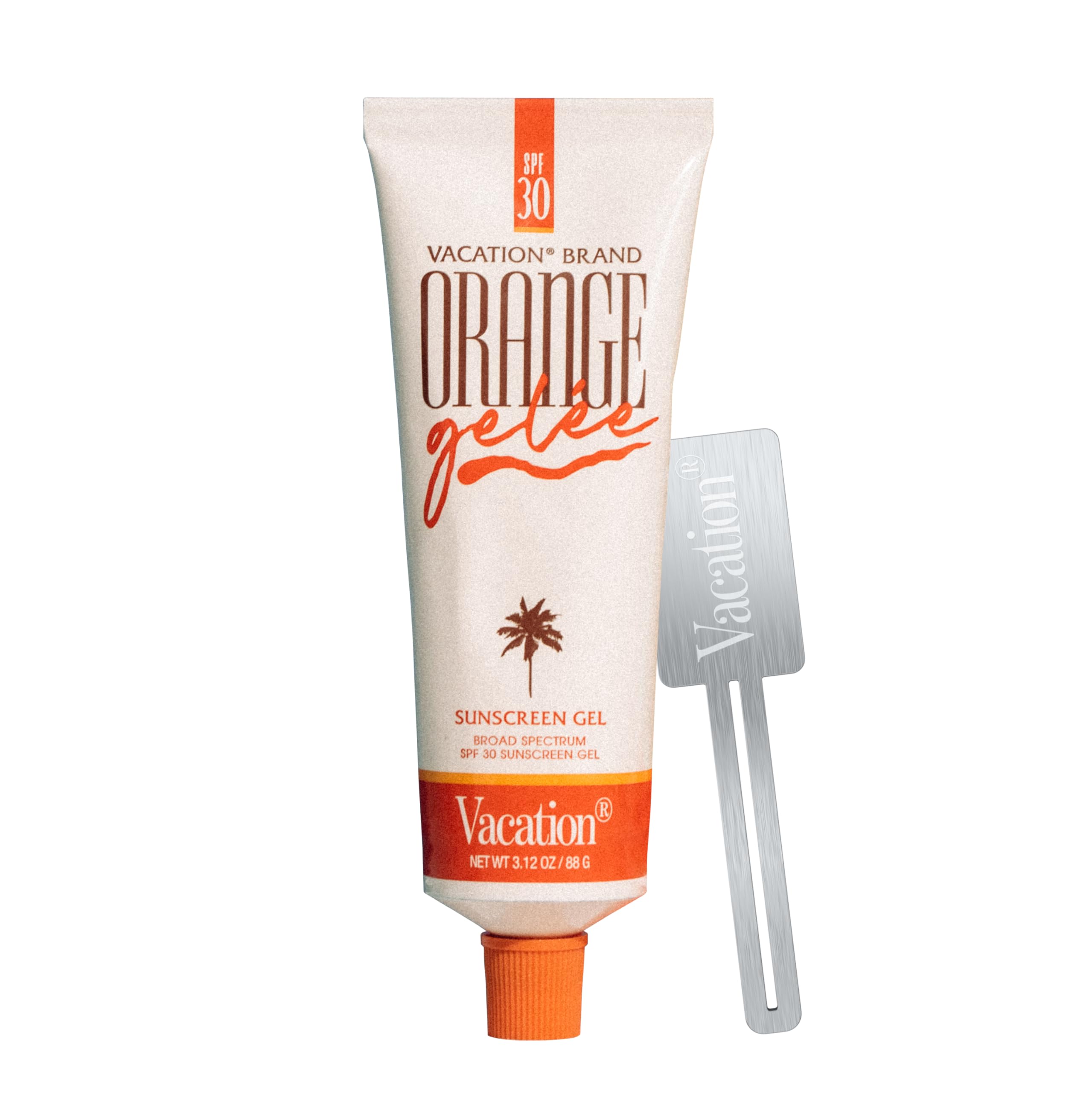VACATION Orange Gelée : bouteille prête pour voyage et fini lumineux