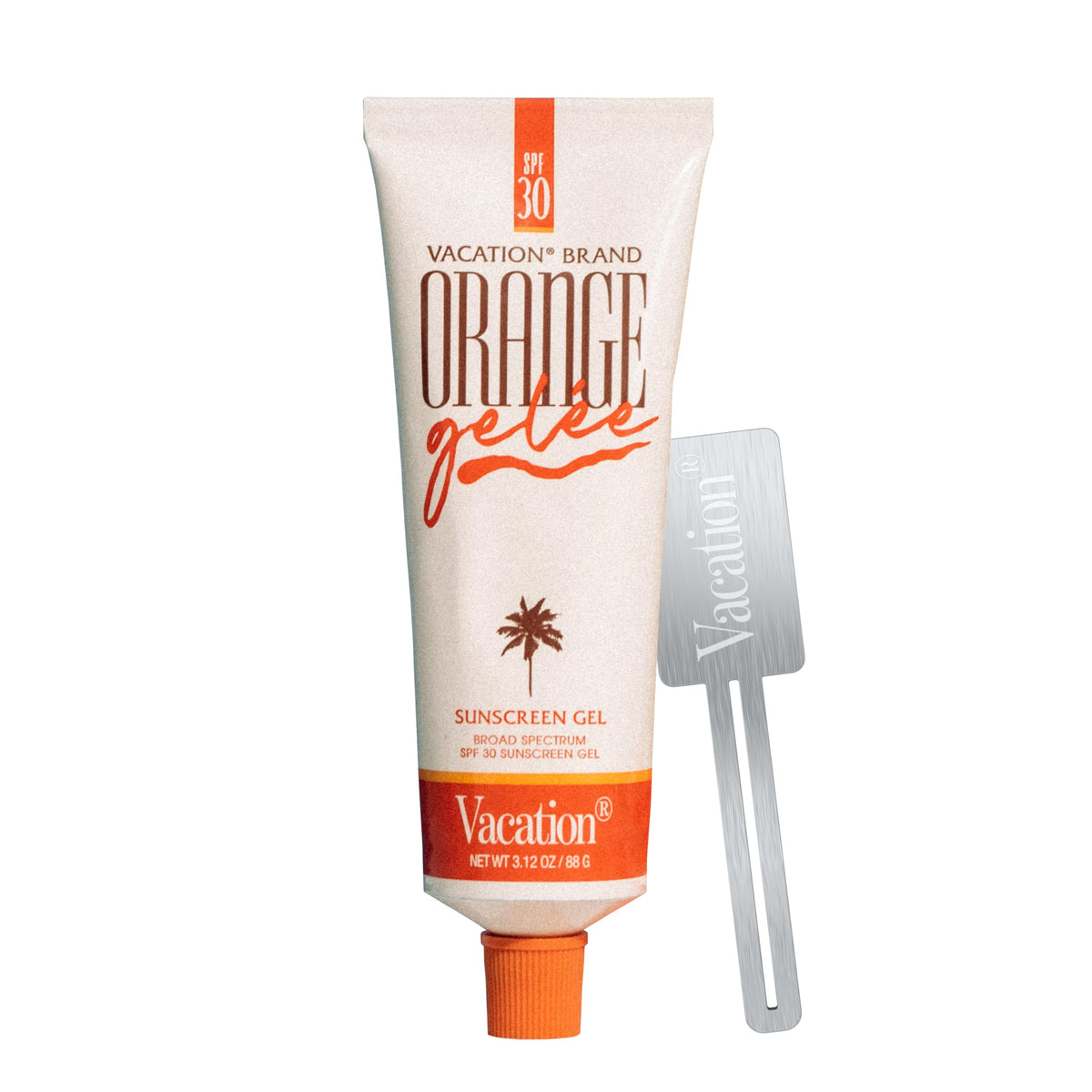 VACATION Orange Gelée : bouteille prête pour voyage et fini lumineux