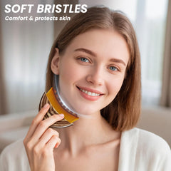Brosse drainage lymphatique visage Vafada utilisée pour contours.