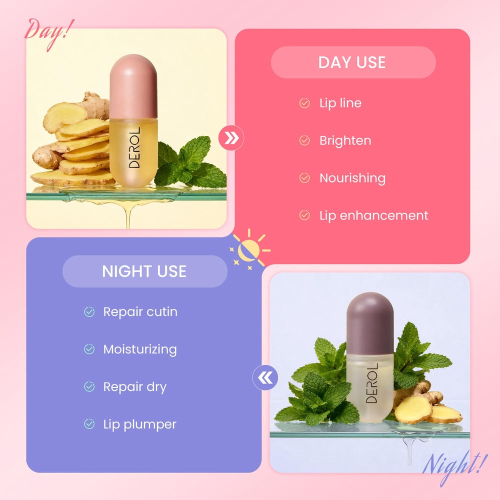 Vafee DEROL repulpant Lèvres, application simple pour jour et nuit.