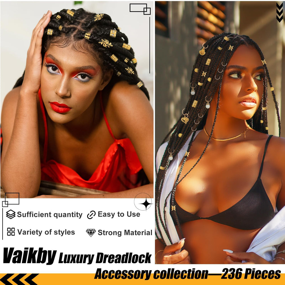 Bandes cheveux Vaikby à paillettes dorées pour un look scintillant.