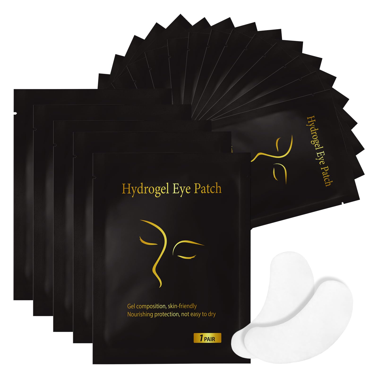 Patch hydrogel Vaincre sous-œil parfaitement ajusté pour extensions de cils.
