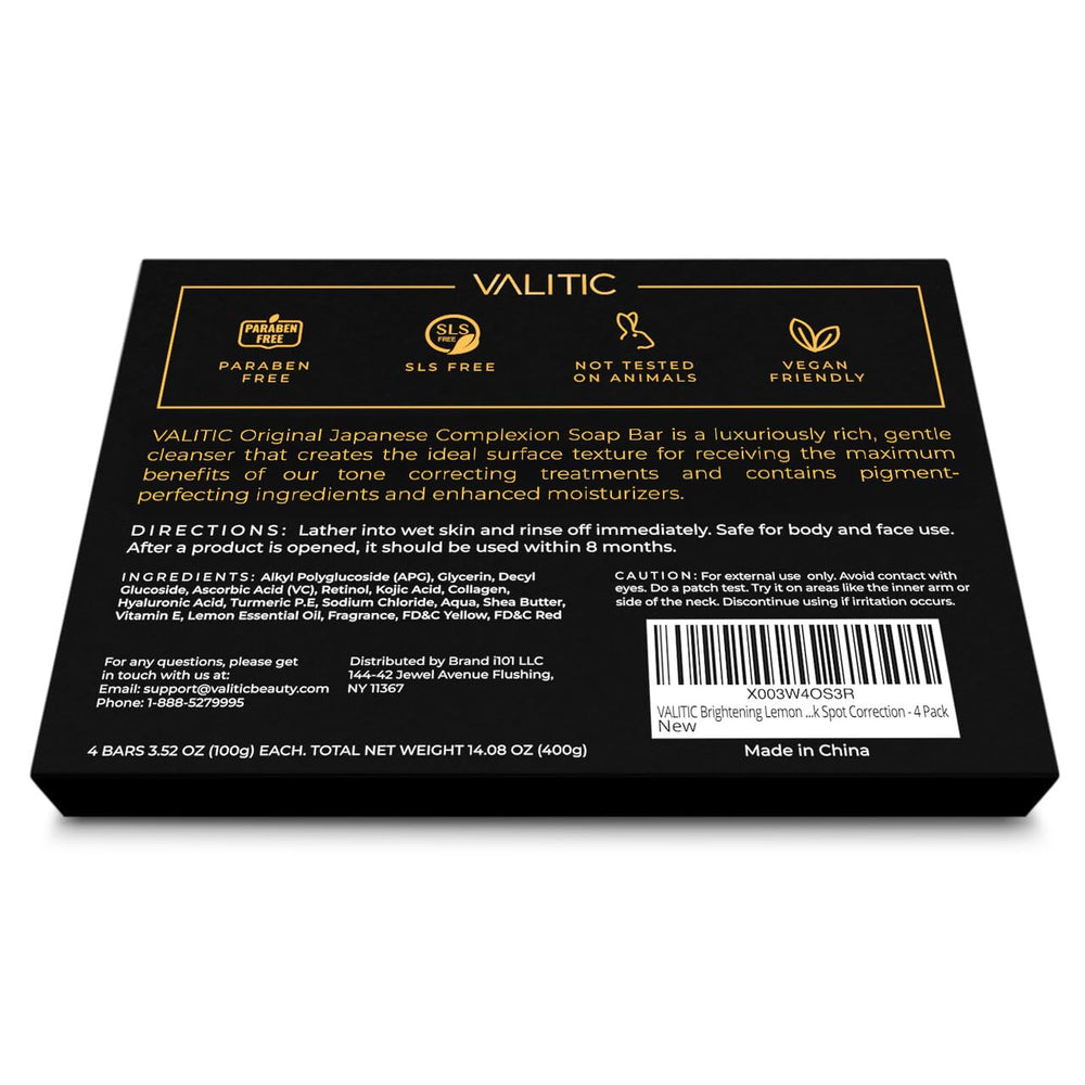 VALITIC emballage coffret, présentation pratique d’un pack de 4 barres.