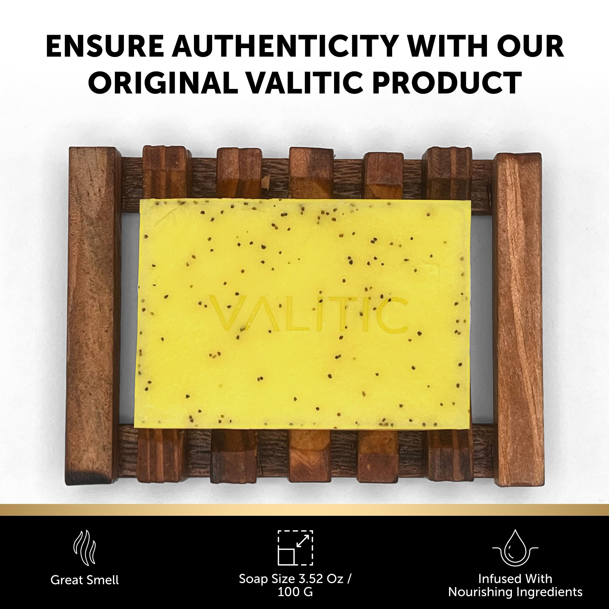 VALITIC Savon Citron Curcuma: usage quotidien pour peau lumineuse
