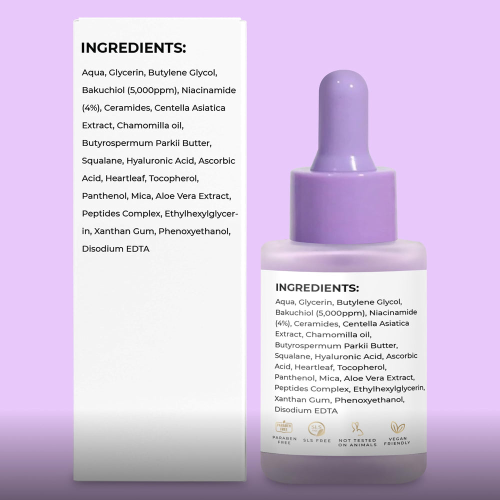 VALITIC Sérum Bakuchiol – résultats potentiels avec une utilisation régulière.