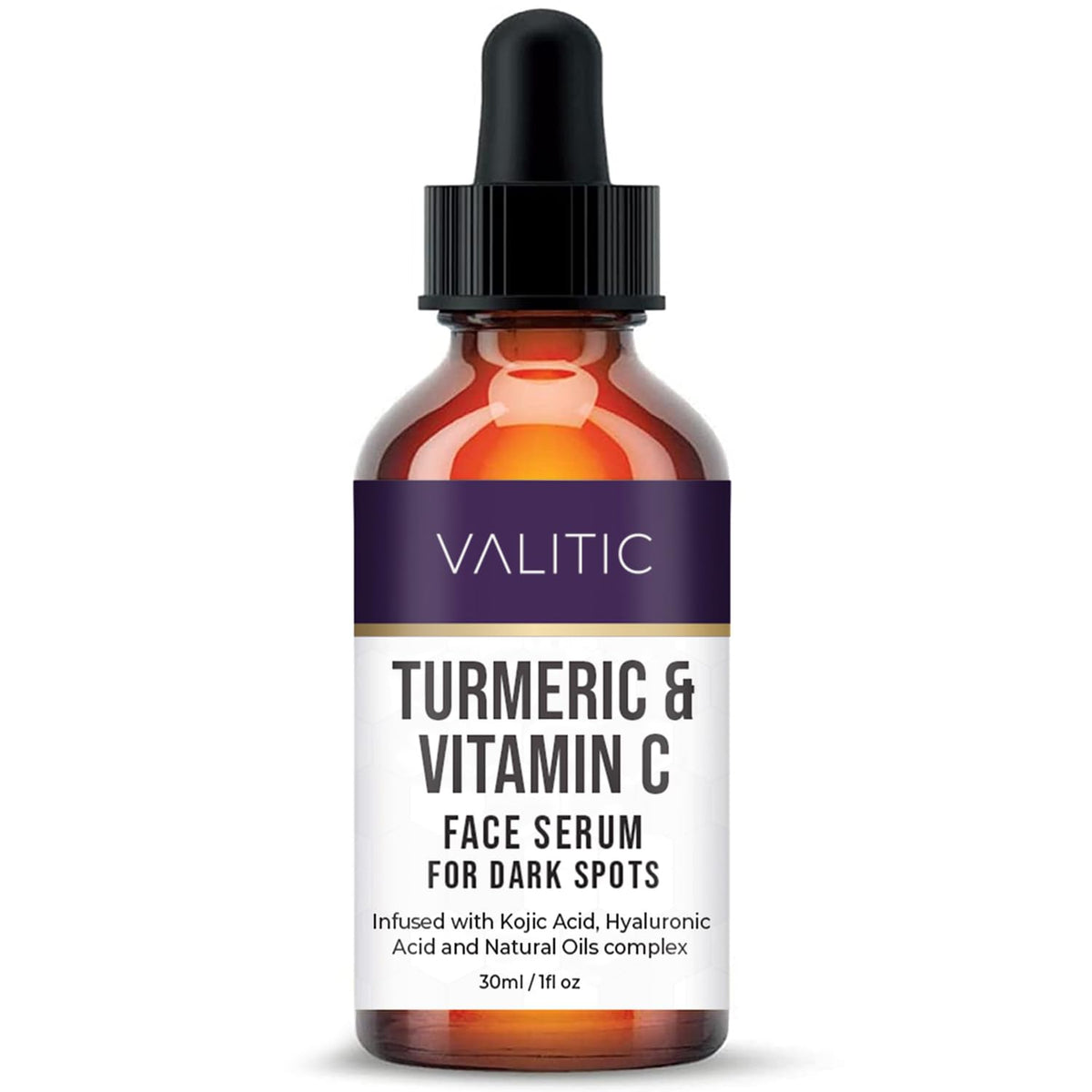 VALITIC Vitamin C Serum bottle showcases brightening properties for radiant skin.