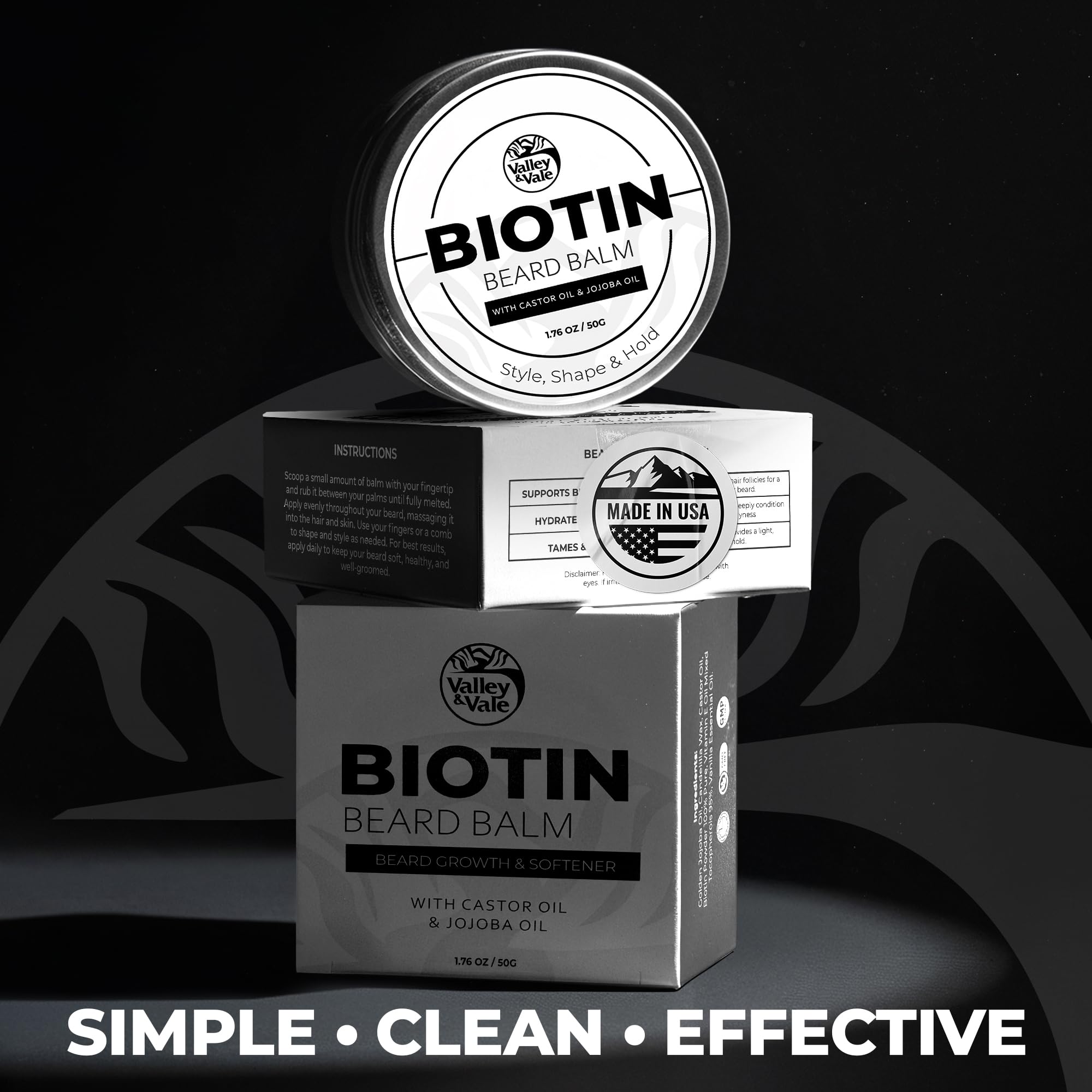 Application rapide Valley & Vale, routine barbe simple chaque jour.