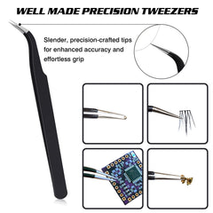 Pince-précision VANALIA en inox pour saisir les petits strass en toute stabilité.