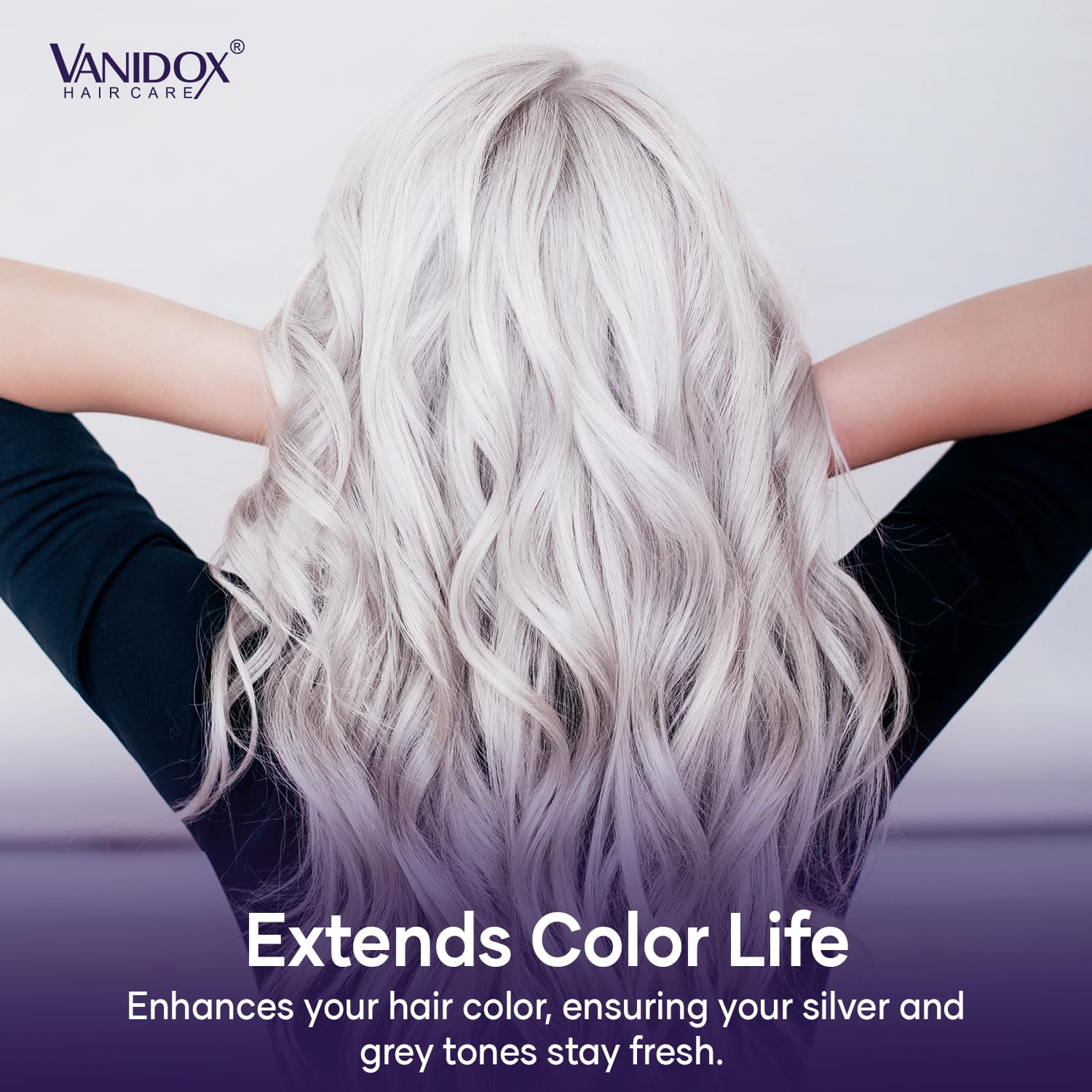 Coffret VANIDOX, duo shampoing et après-shampooing violet prêt à l'emploi