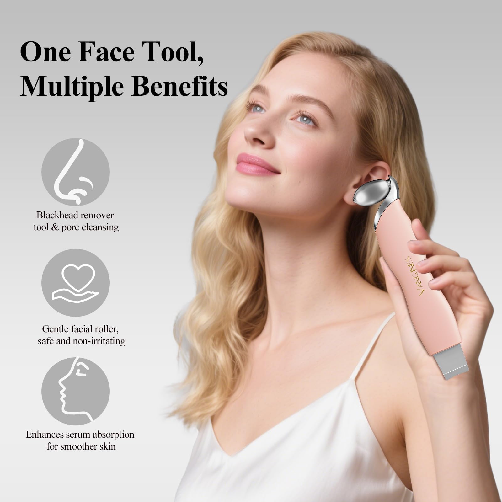 Vangines spatule-pores: accessoire précis pour les pores du nez et du front.